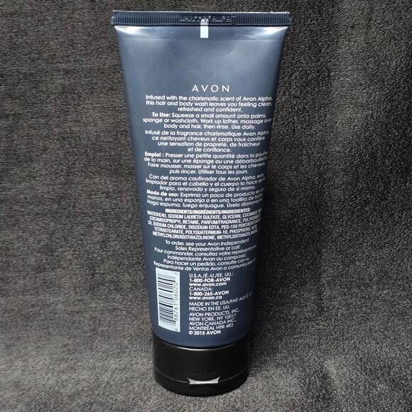 Avon Alpha For Him Hair And Body Wash 6.7 oz. Men's Body Care - Picture 3 of 5
